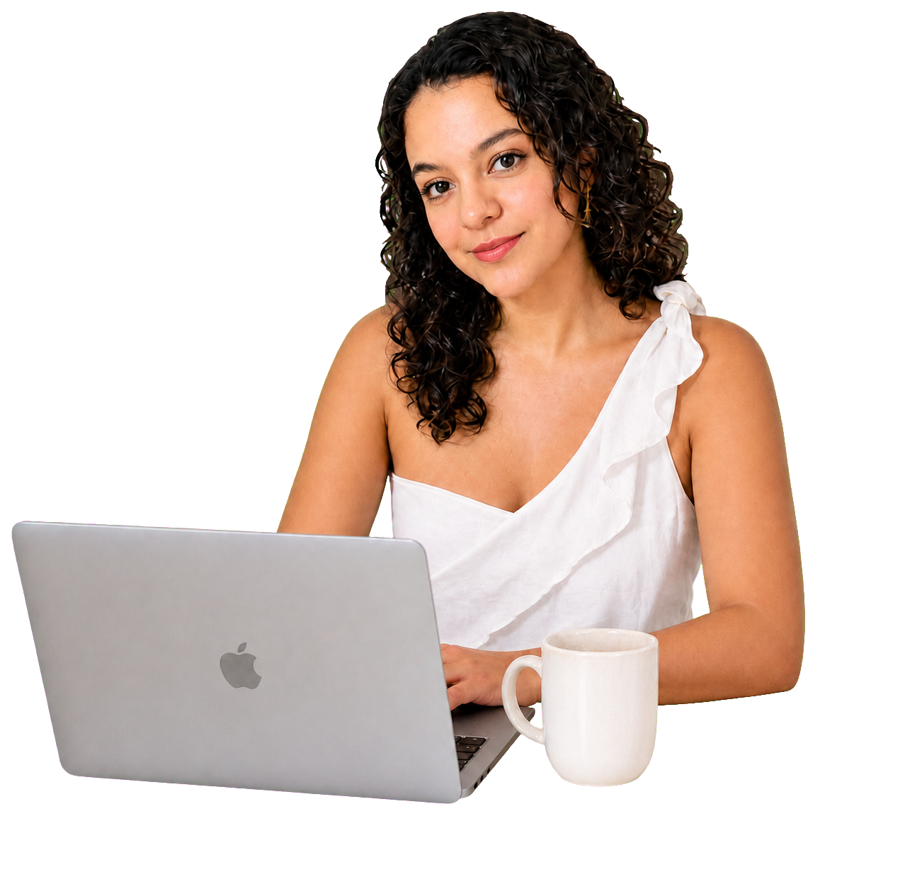 Greddys Martinez seated at a laptop